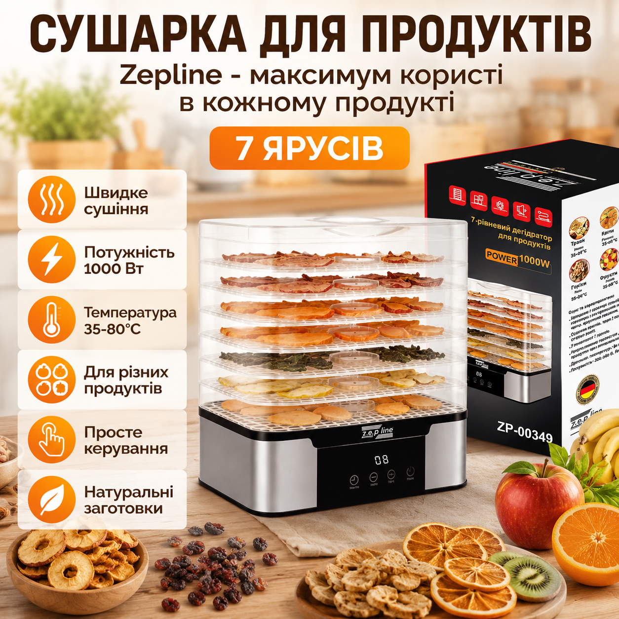 Сушарка для продуктів — зберігайте смак літа цілий рік